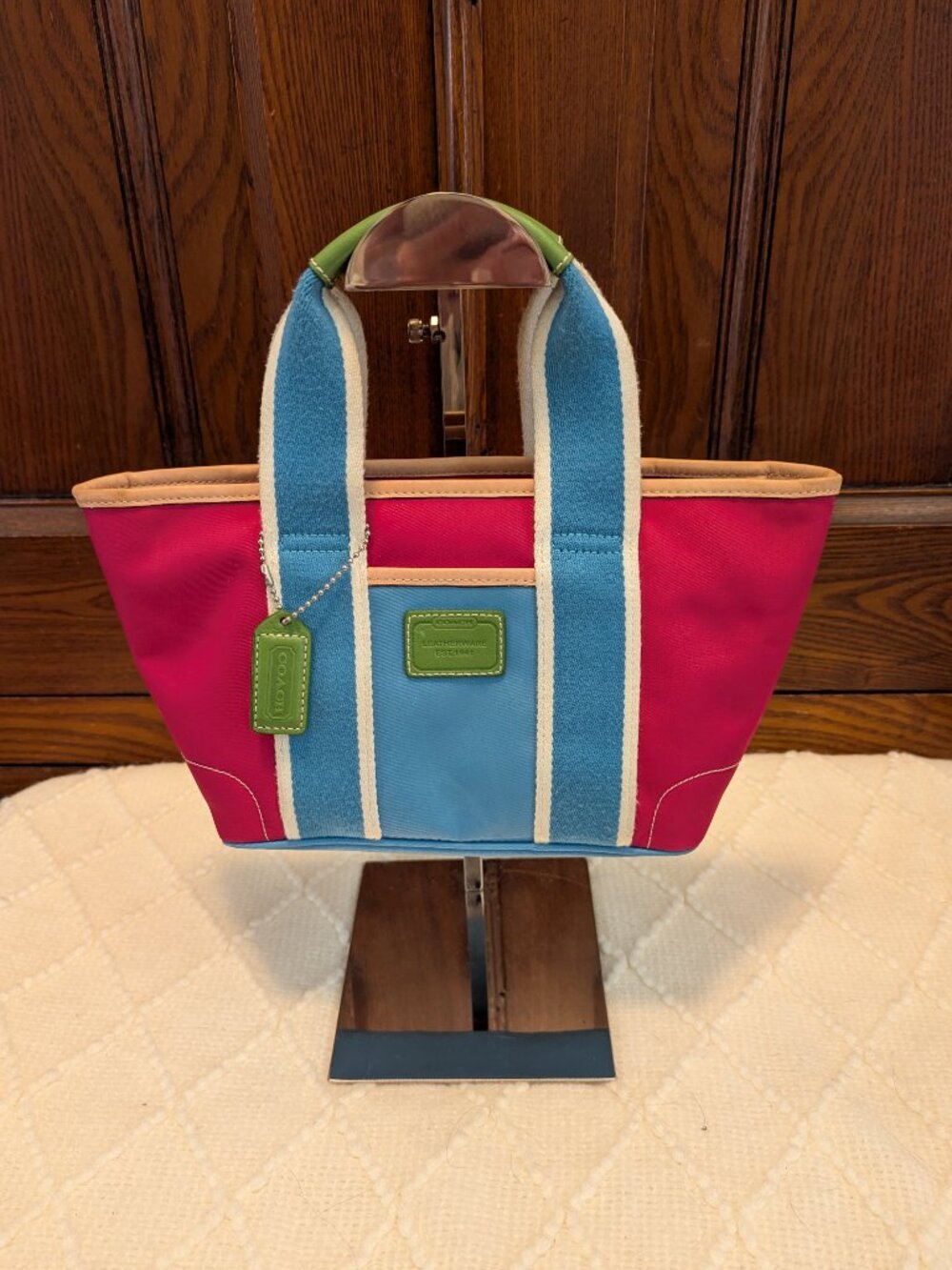 Coach Mini Hampton canvas weekender tote bag - Picture 2 of 13
